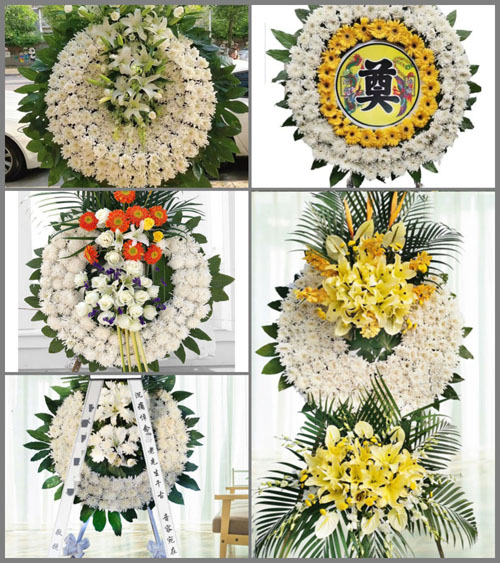广东梅州市丰顺县龙岗镇松梅村花圈速递